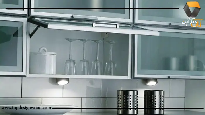 طراحی کابینت شیشه‌ای