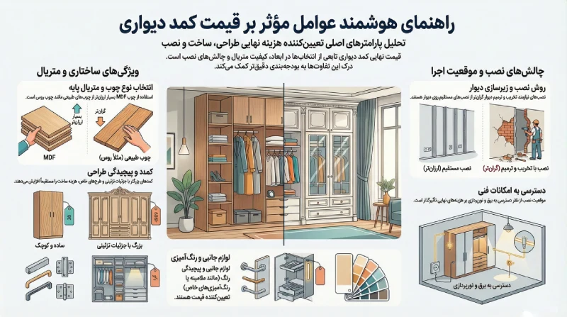 عوامل موثر بر قیمت کمد دیواری 
