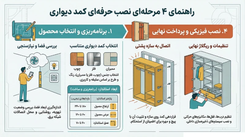 راهنمای نصب کمد دیواری 